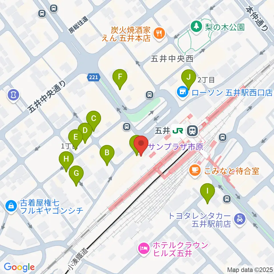 サンプラザ市原周辺の駐車場・コインパーキング一覧地図