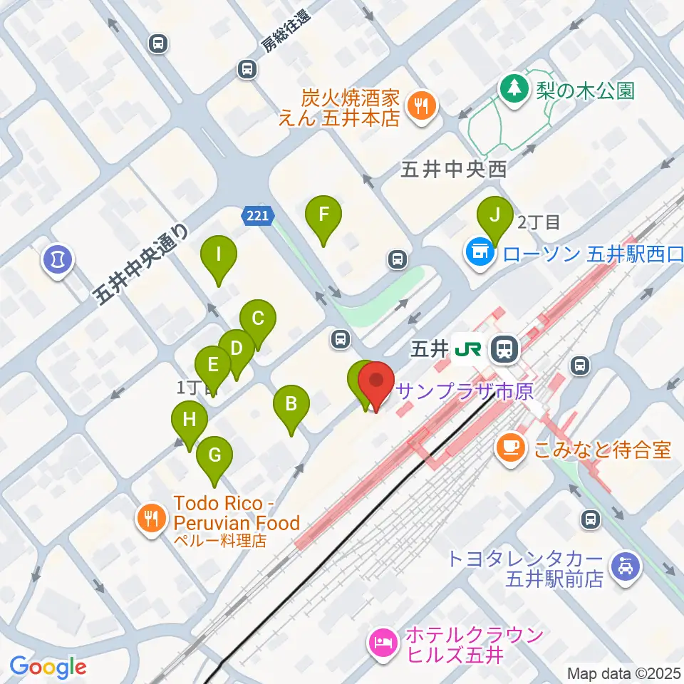 サンプラザ市原周辺の駐車場・コインパーキング一覧地図
