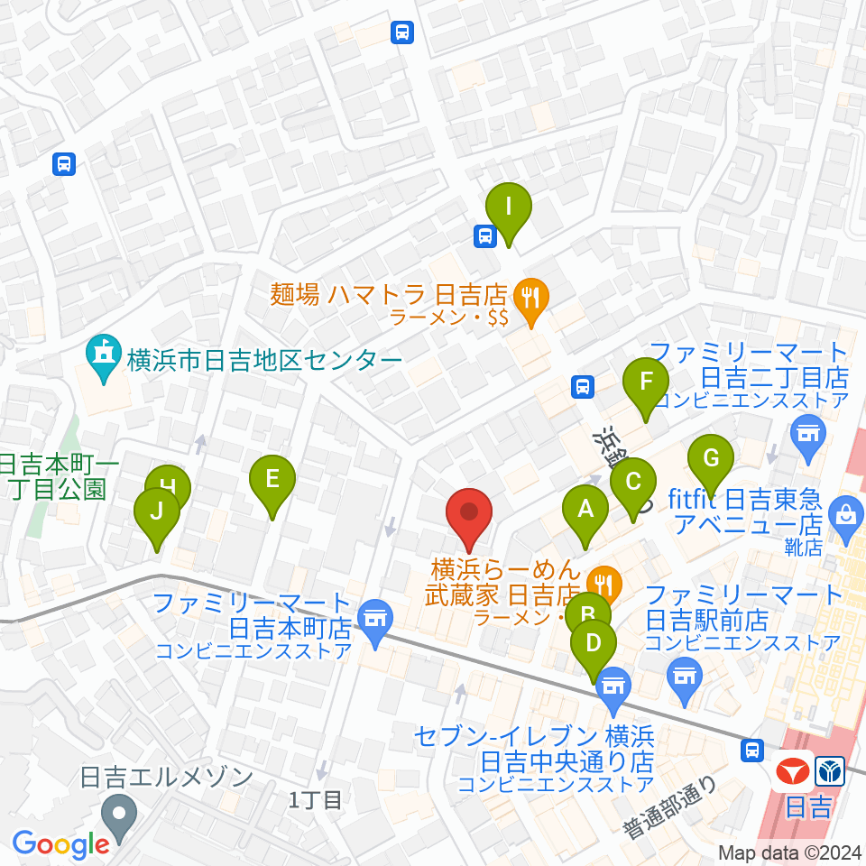 グリーンヒル音楽スタジオ周辺の駐車場・コインパーキング一覧地図