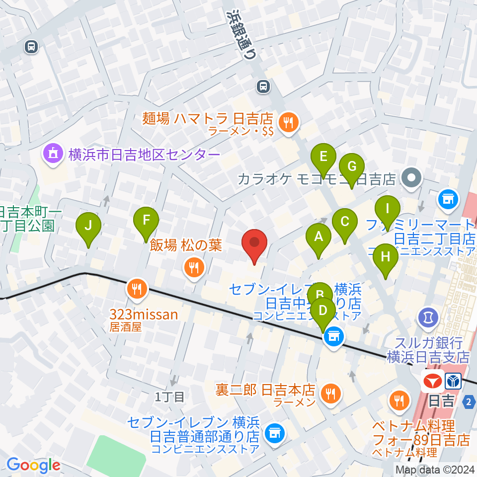 グリーンヒル音楽スタジオ周辺の駐車場・コインパーキング一覧地図