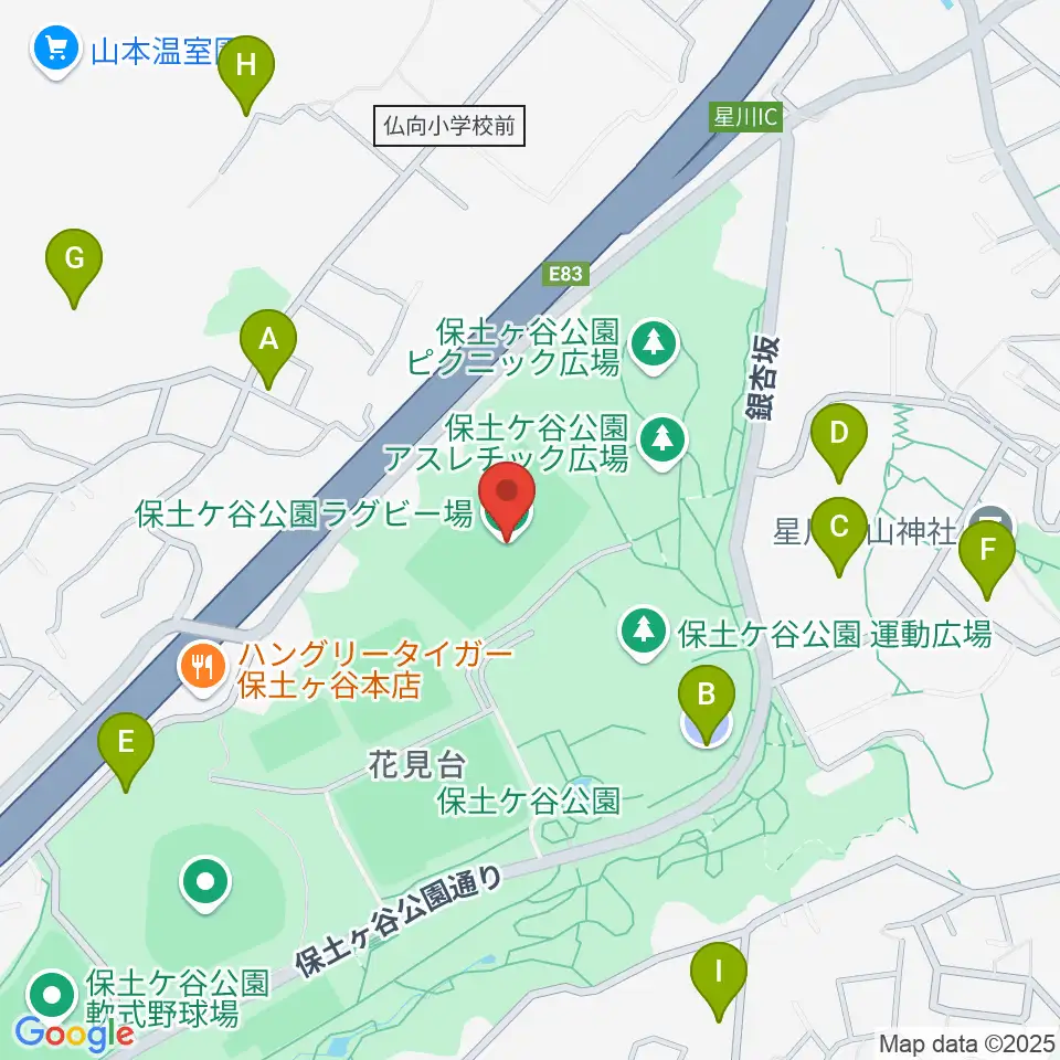 保土ケ谷公園ラグビー場周辺の駐車場・コインパーキング一覧地図