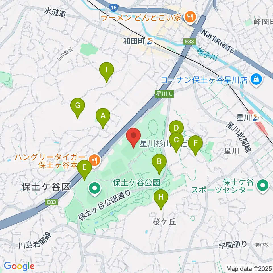 保土ケ谷公園ラグビー場周辺の駐車場・コインパーキング一覧地図