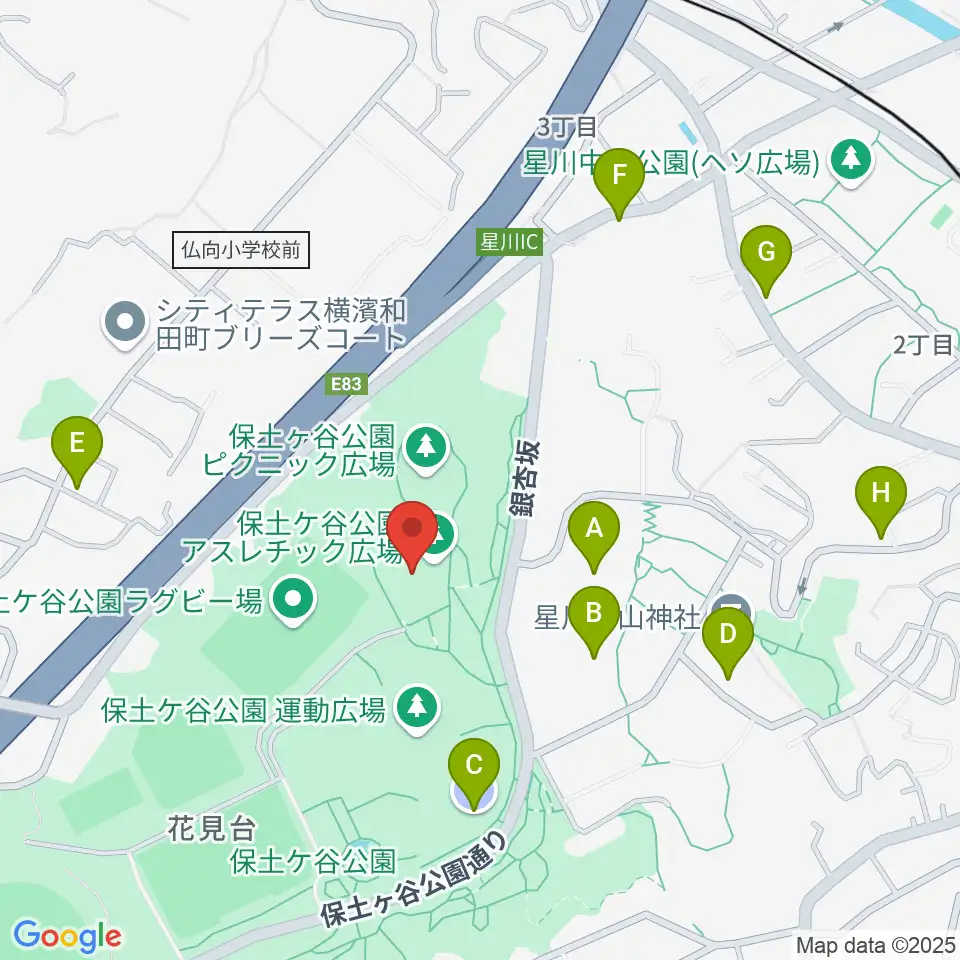 保土ケ谷公園体育館周辺の駐車場・コインパーキング一覧地図