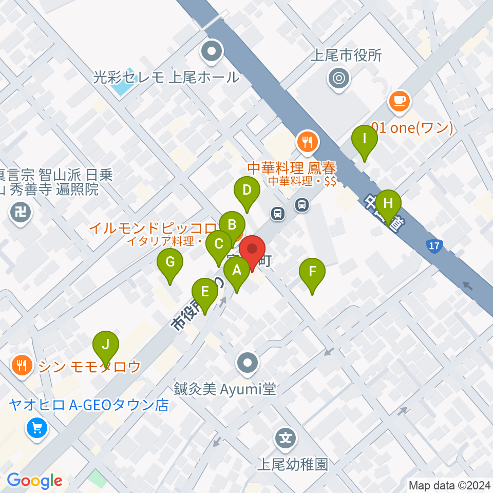 ニコニコ堂上尾センター周辺の駐車場・コインパーキング一覧地図