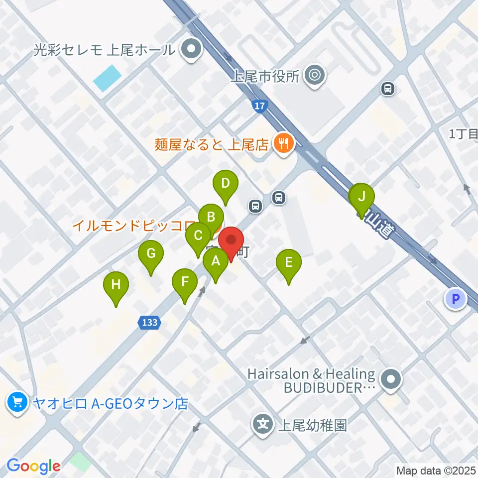ニコニコ堂上尾センター周辺の駐車場・コインパーキング一覧地図