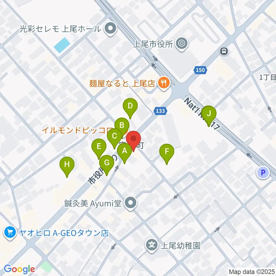 ニコニコ堂上尾センター周辺の駐車場・コインパーキング一覧地図