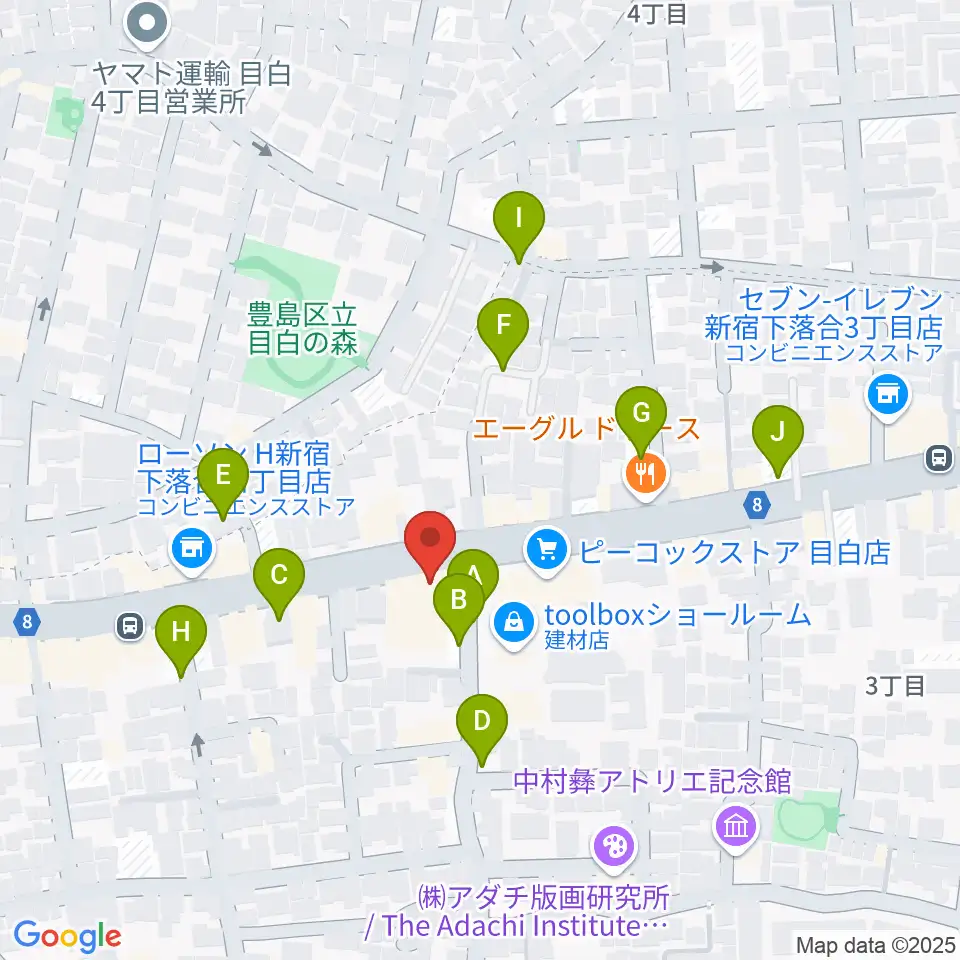 スタジオアルル・スタジオ銀河周辺の駐車場・コインパーキング一覧地図