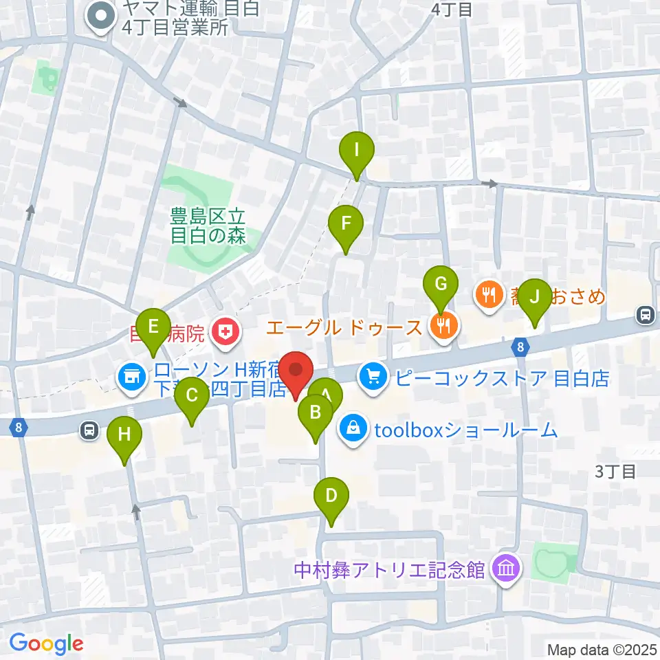 スタジオアルル・スタジオ銀河周辺の駐車場・コインパーキング一覧地図