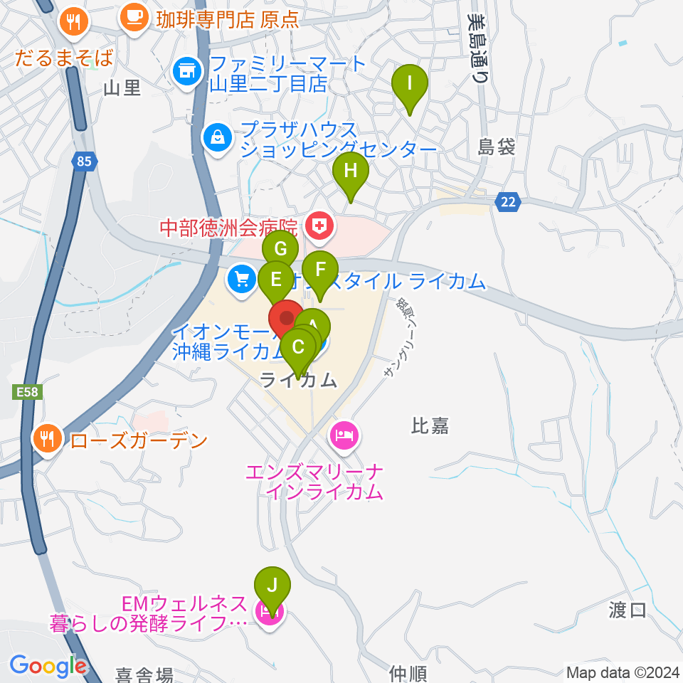 シネマライカム周辺の駐車場・コインパーキング一覧地図