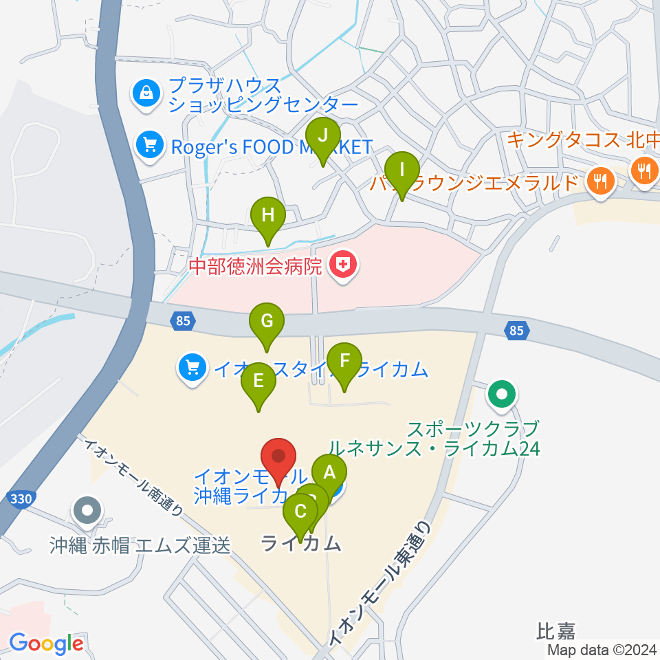 シネマライカム周辺の駐車場・コインパーキング一覧地図