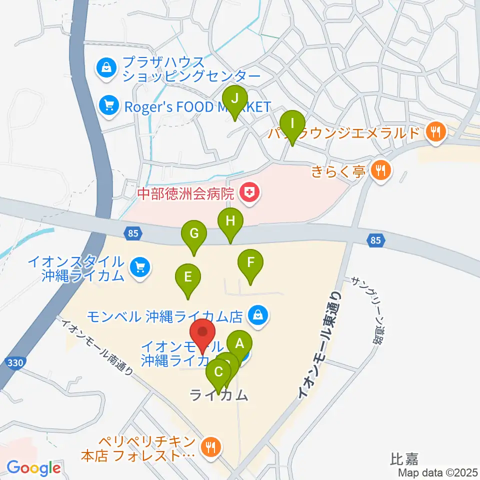 シネマライカム周辺の駐車場・コインパーキング一覧地図