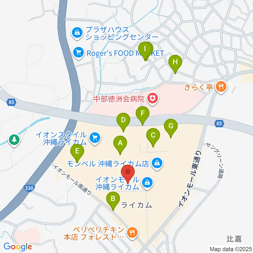 シネマライカム周辺の駐車場・コインパーキング一覧地図