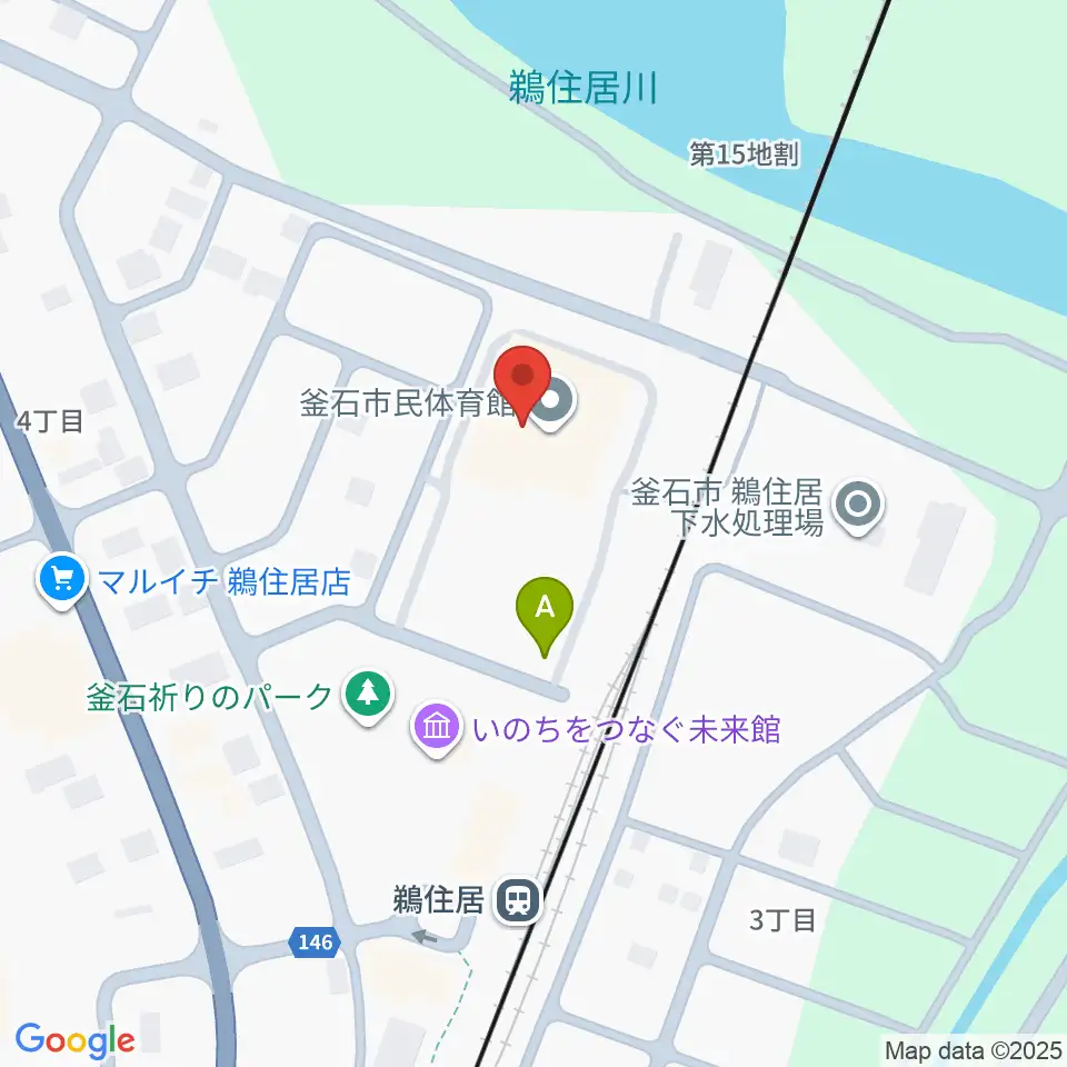 釜石市民体育館周辺の駐車場・コインパーキング一覧地図