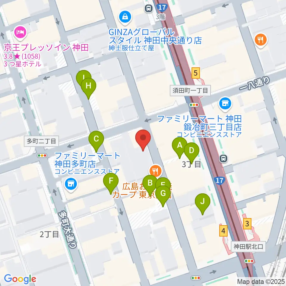 バンブルビースタジオ周辺の駐車場・コインパーキング一覧地図