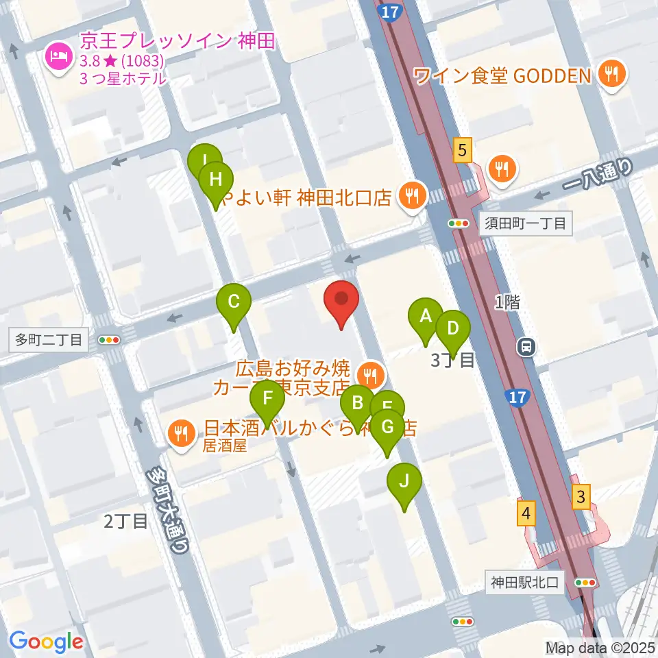 バンブルビースタジオ周辺の駐車場・コインパーキング一覧地図