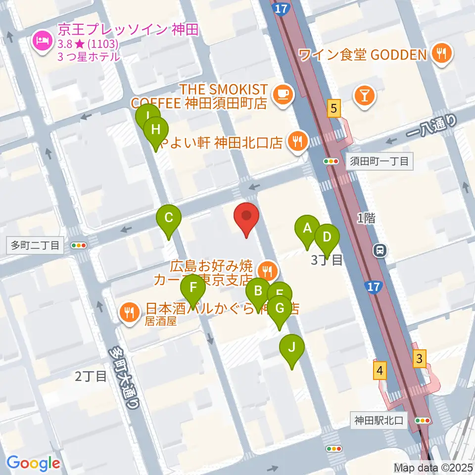 バンブルビースタジオ周辺の駐車場・コインパーキング一覧地図