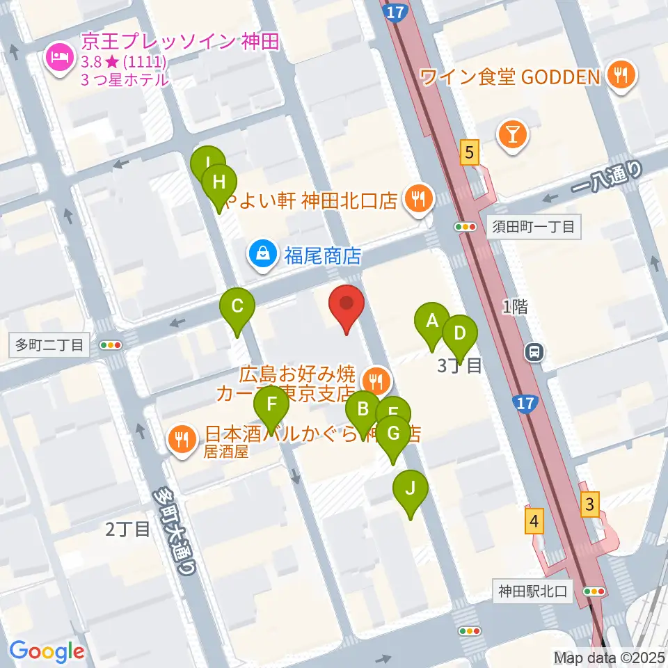 バンブルビースタジオ周辺の駐車場・コインパーキング一覧地図