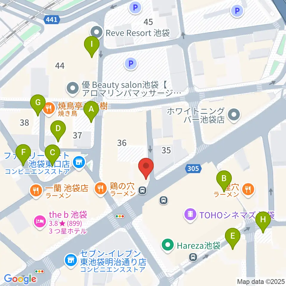 イケベ楽器店GET STOMP周辺の駐車場・コインパーキング一覧地図