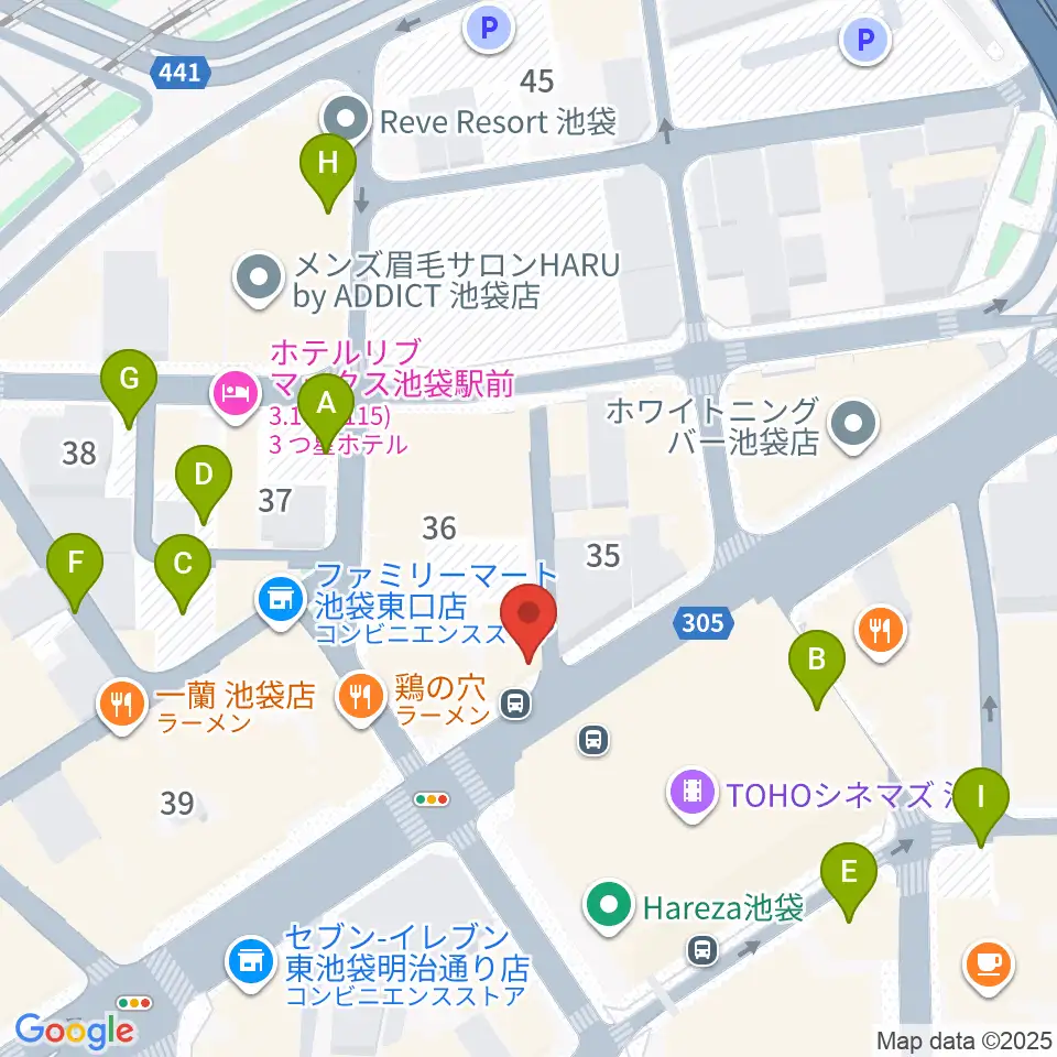 イケベ楽器店GET STOMP周辺の駐車場・コインパーキング一覧地図
