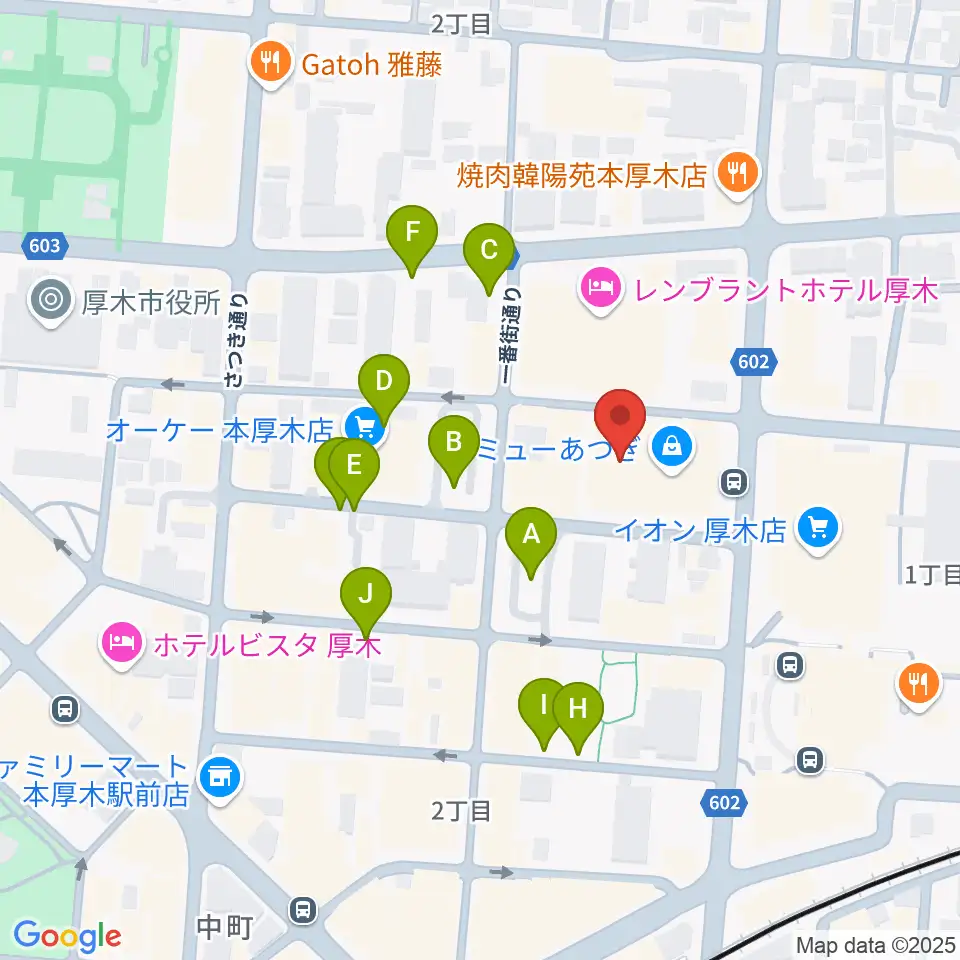 あつぎのえいがかんkiki周辺の駐車場・コインパーキング一覧地図