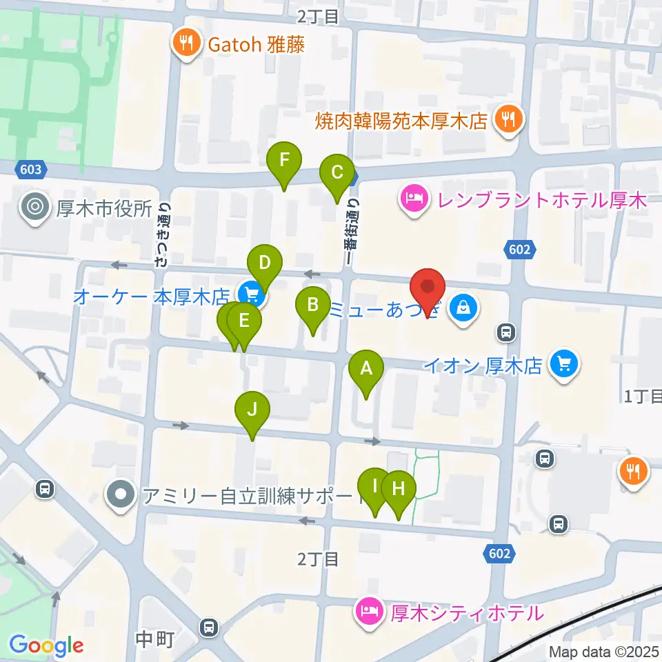 あつぎのえいがかんkiki周辺の駐車場・コインパーキング一覧地図