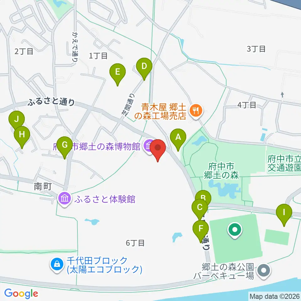 府中市郷土の森博物館 周辺の駐車場 コインパーキング一覧マップ