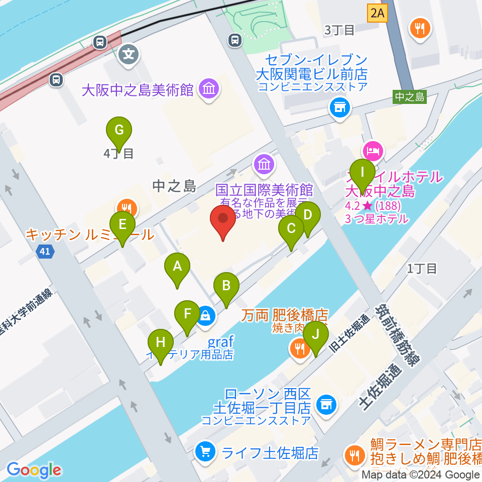 大阪市立科学館周辺の駐車場・コインパーキング一覧地図