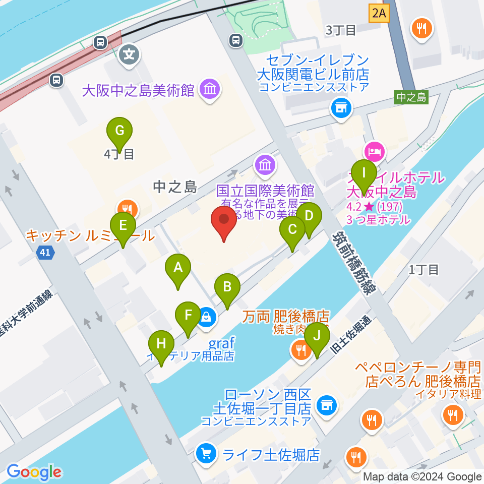 大阪市立科学館周辺の駐車場・コインパーキング一覧地図