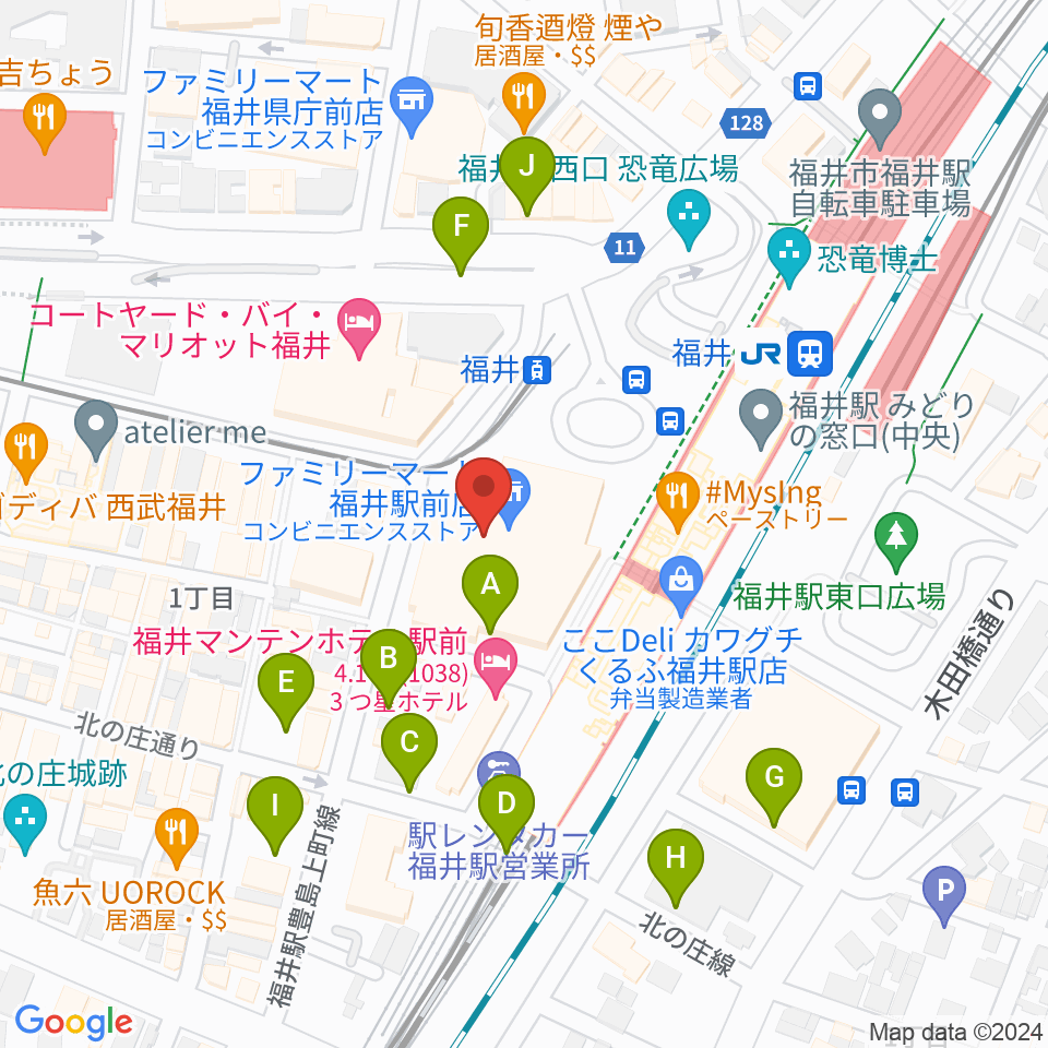 セーレンプラネット周辺の駐車場・コインパーキング一覧地図