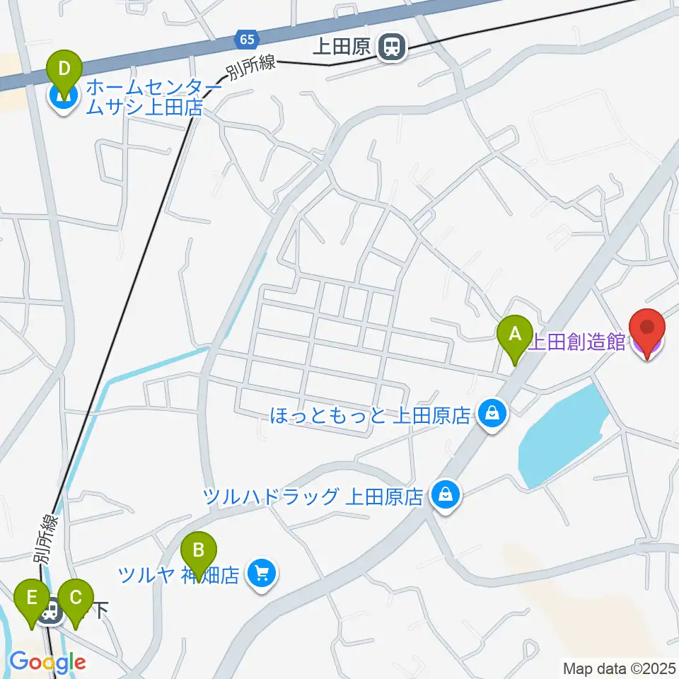 上田創造館周辺の駐車場・コインパーキング一覧地図