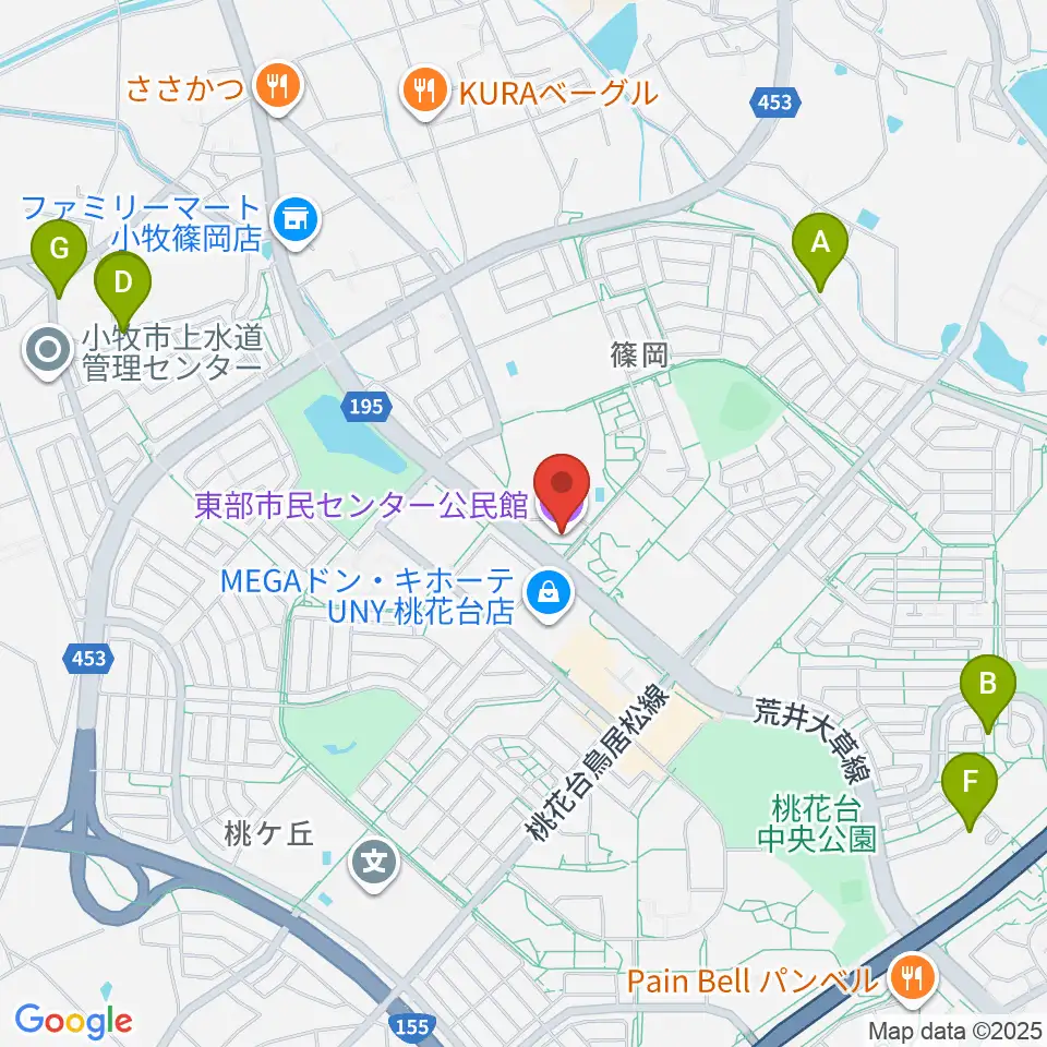 小牧市東部市民センター周辺の駐車場・コインパーキング一覧地図