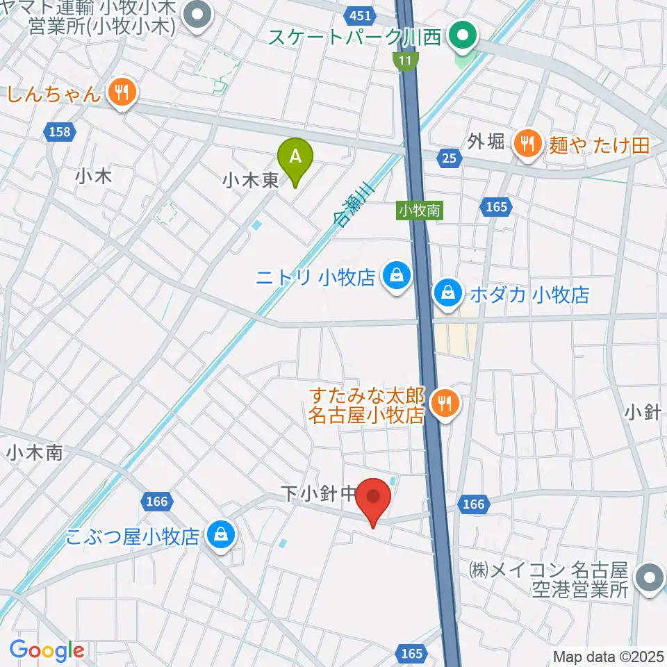 小牧市北里市民センター周辺の駐車場・コインパーキング一覧地図