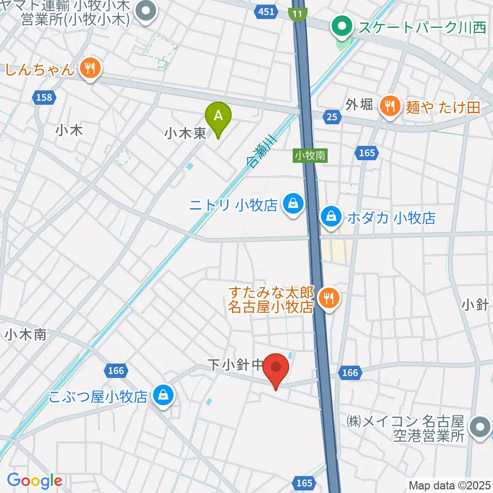 小牧市北里市民センター周辺の駐車場・コインパーキング一覧地図