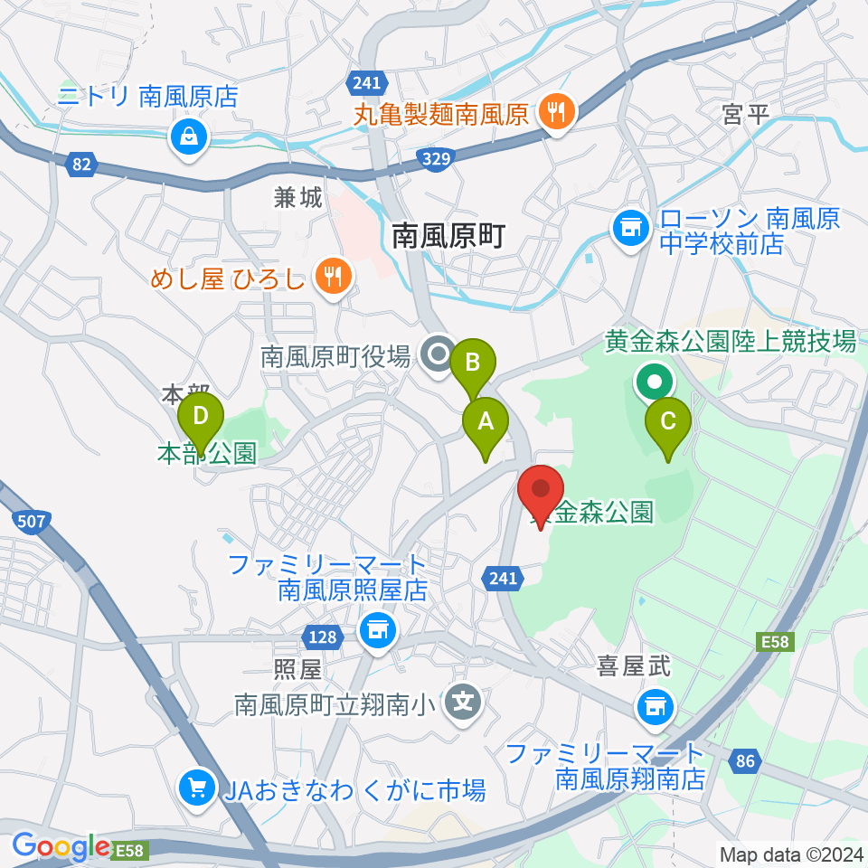 南風原町立中央公民館周辺の駐車場・コインパーキング一覧地図