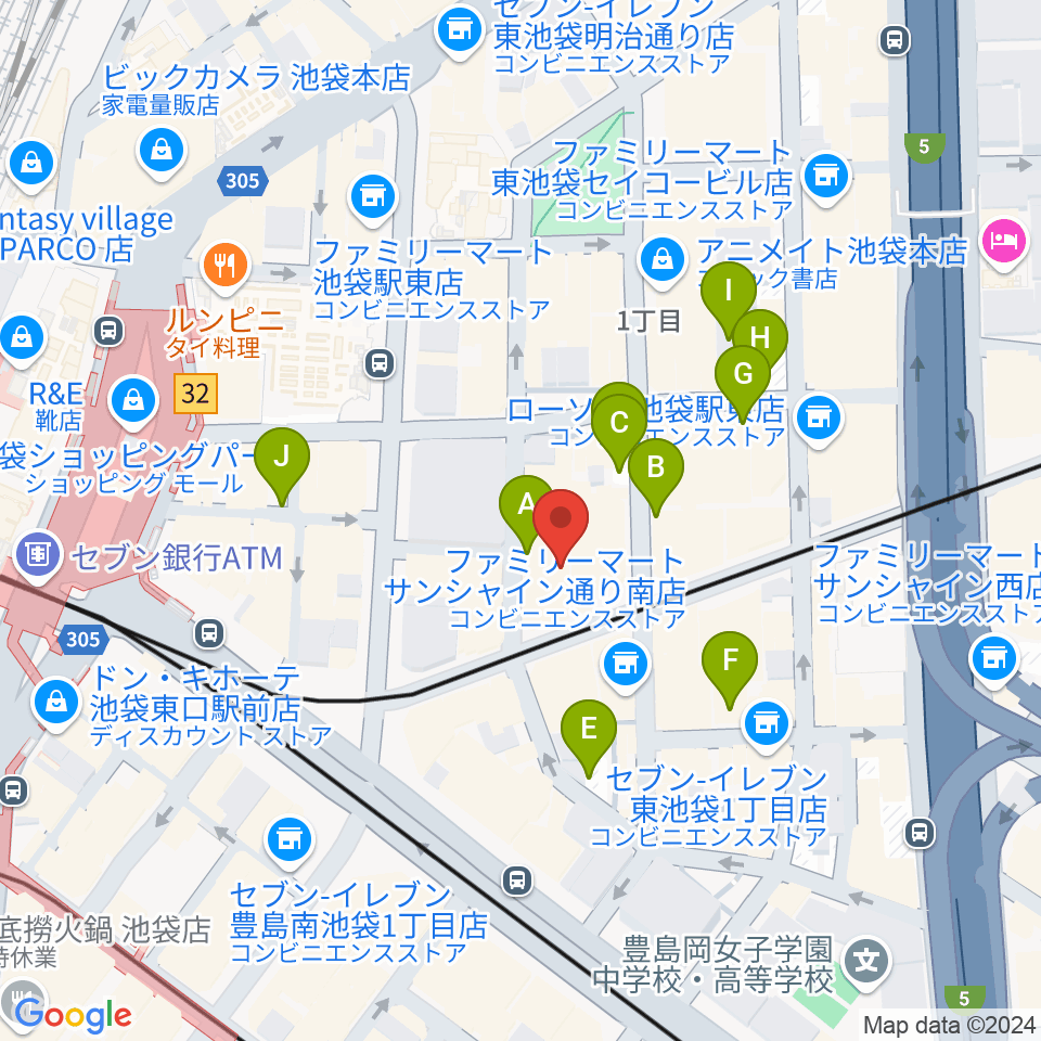 ミクサライブ東京周辺の駐車場・コインパーキング一覧地図