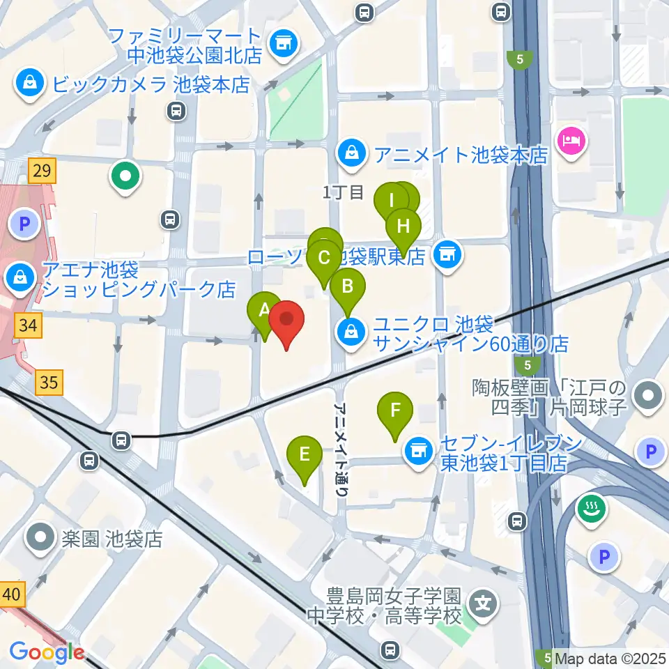 ミクサライブ東京周辺の駐車場・コインパーキング一覧地図