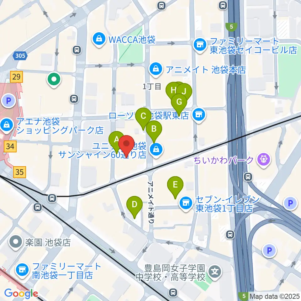 ミクサライブ東京周辺の駐車場・コインパーキング一覧地図