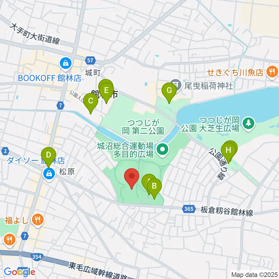 ダノン城沼アリーナ周辺の駐車場・コインパーキング一覧地図