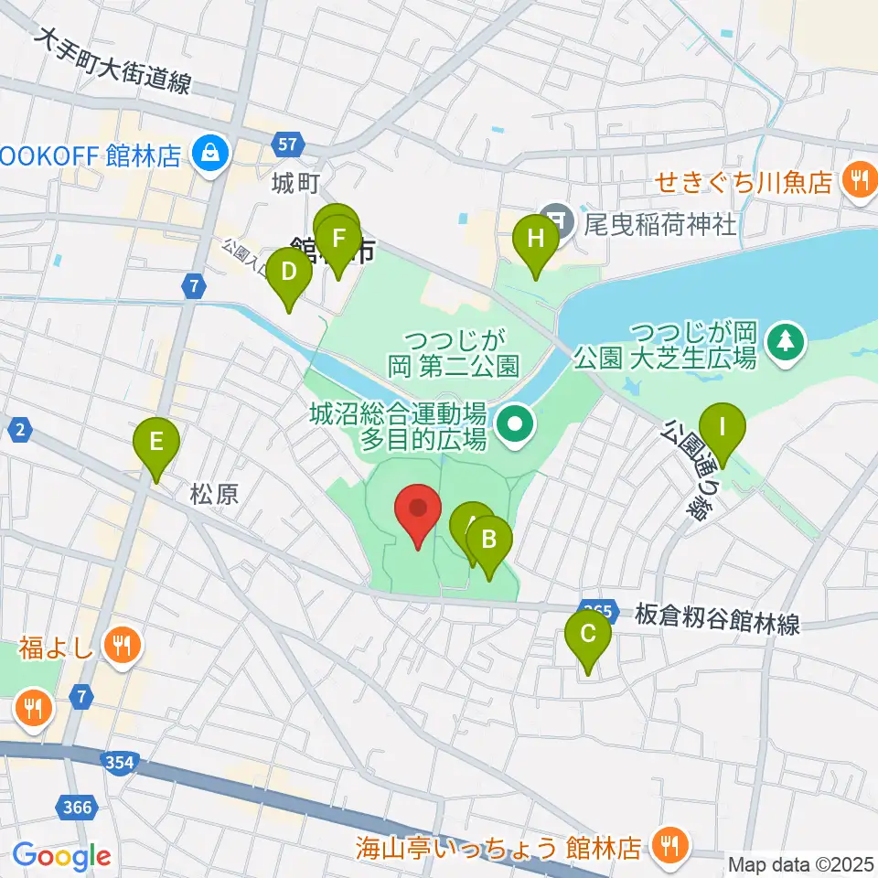 ダノン城沼アリーナ周辺の駐車場・コインパーキング一覧地図