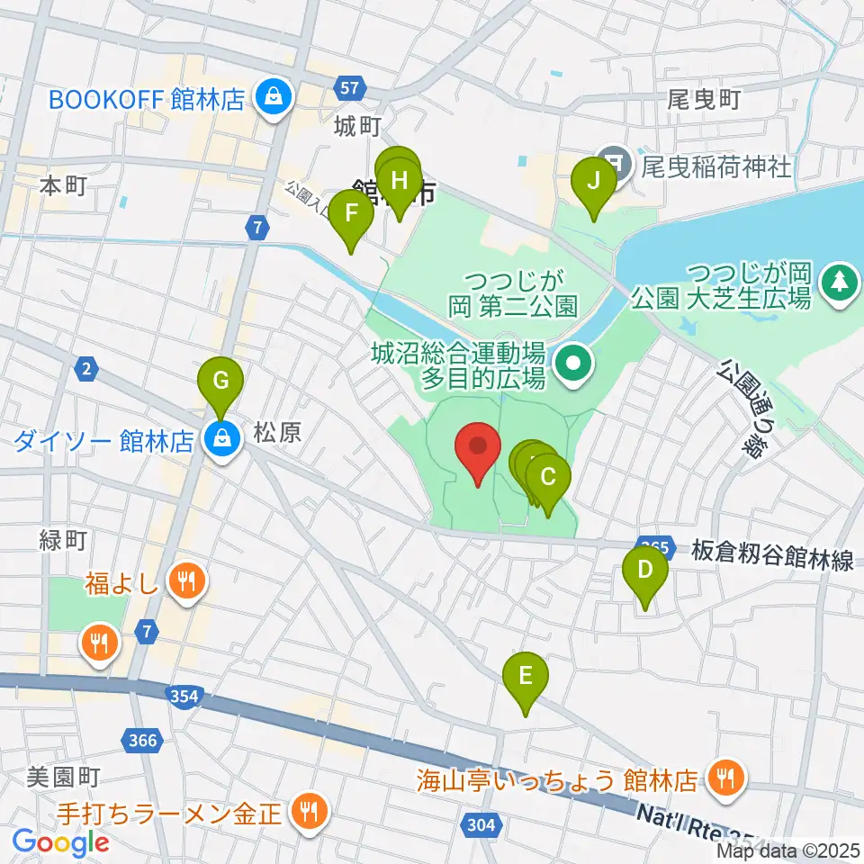 ダノン城沼アリーナ周辺の駐車場・コインパーキング一覧地図