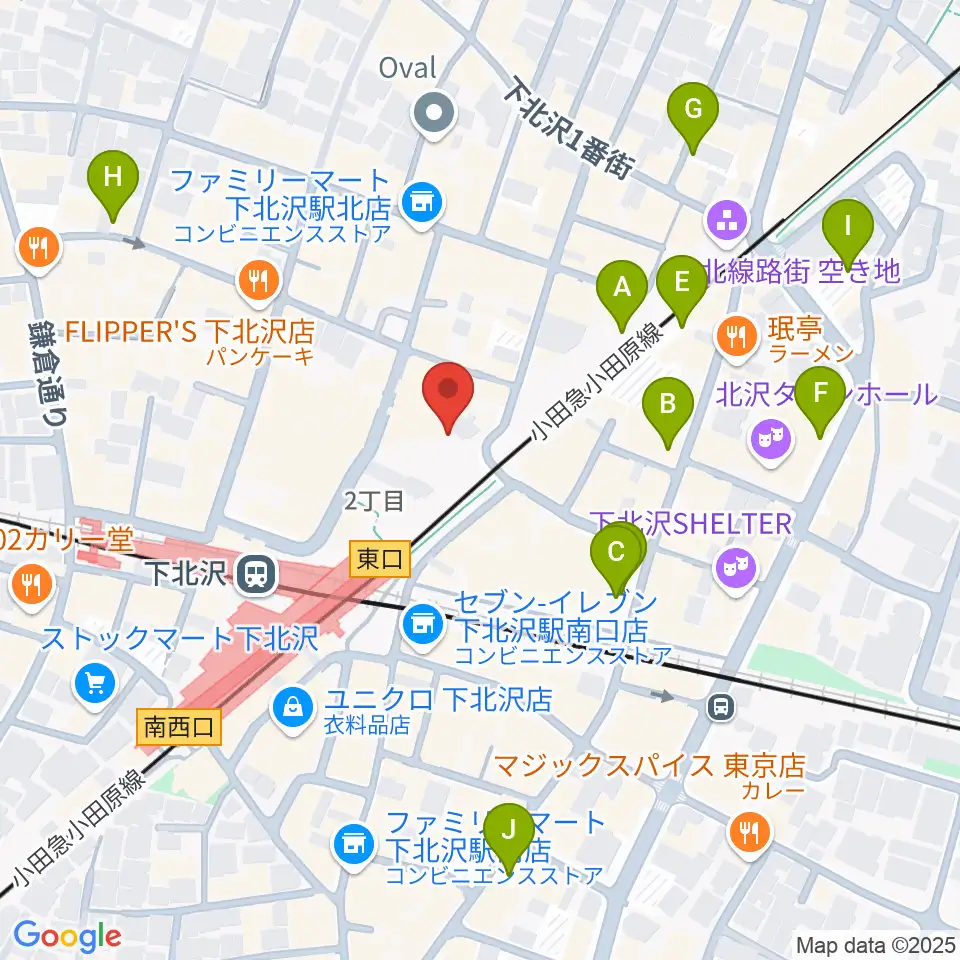 下北沢Flowers Loft周辺の駐車場・コインパーキング一覧地図