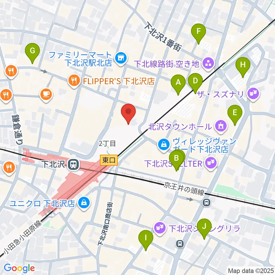 下北沢Flowers Loft周辺の駐車場・コインパーキング一覧地図