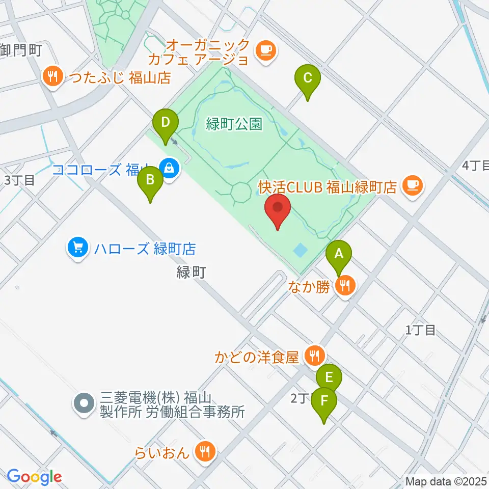 福山通運ローズアリーナ周辺の駐車場・コインパーキング一覧地図