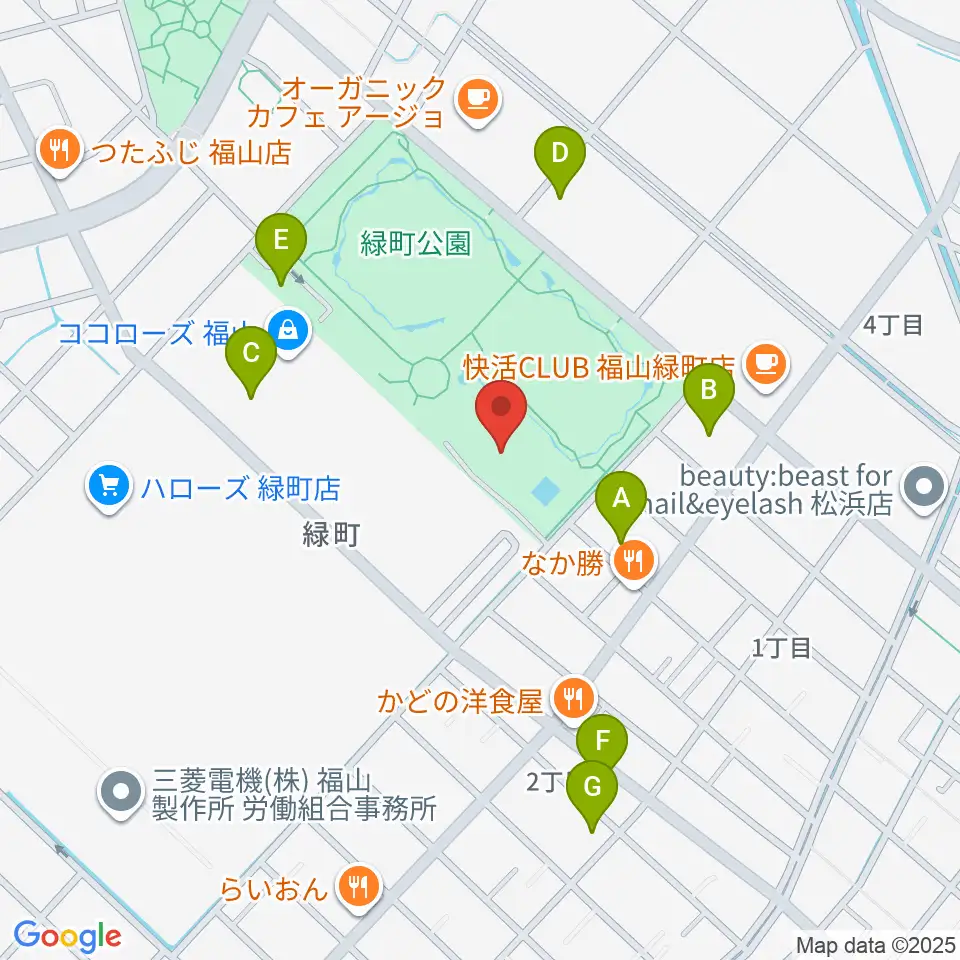 福山通運ローズアリーナ周辺の駐車場・コインパーキング一覧地図