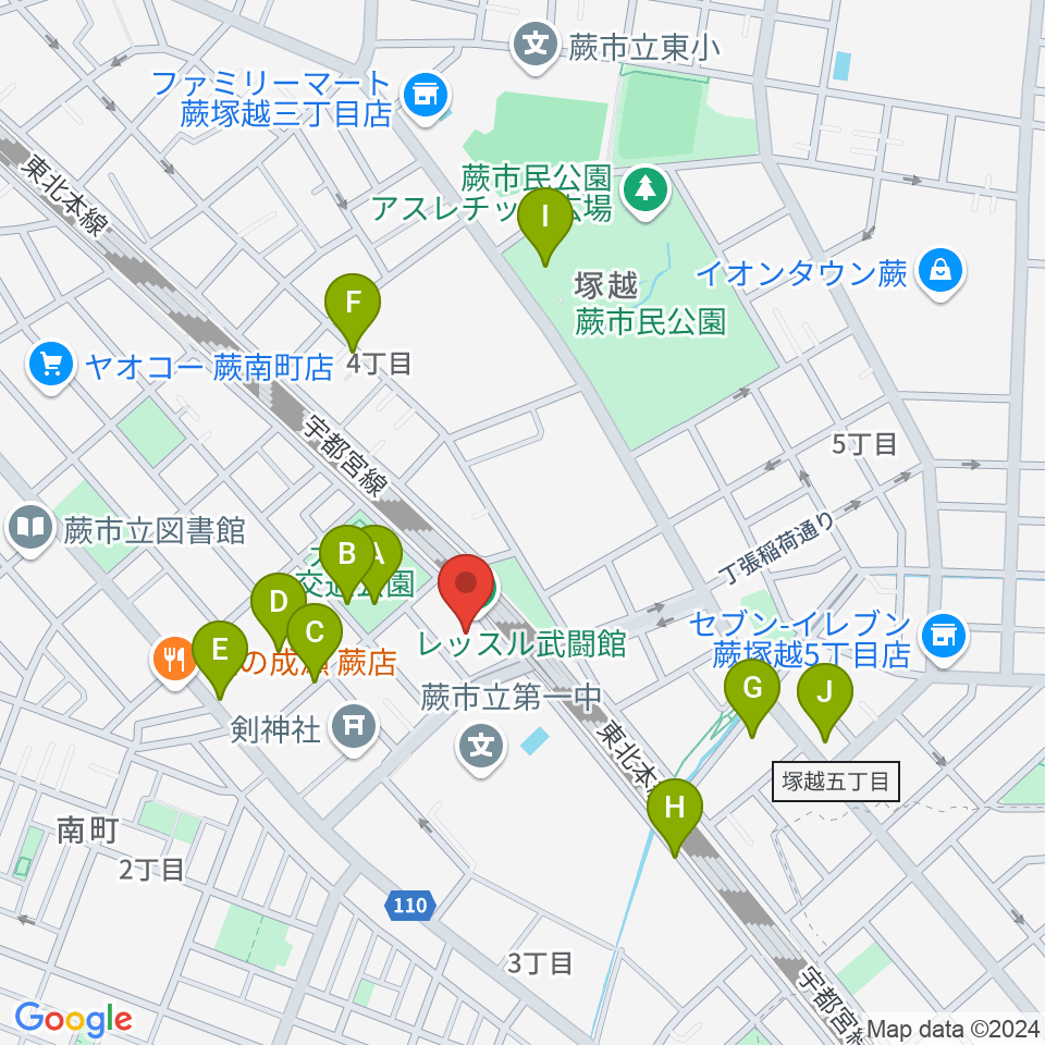 レッスル武闘館（アイスリボン道場）周辺の駐車場・コインパーキング一覧地図