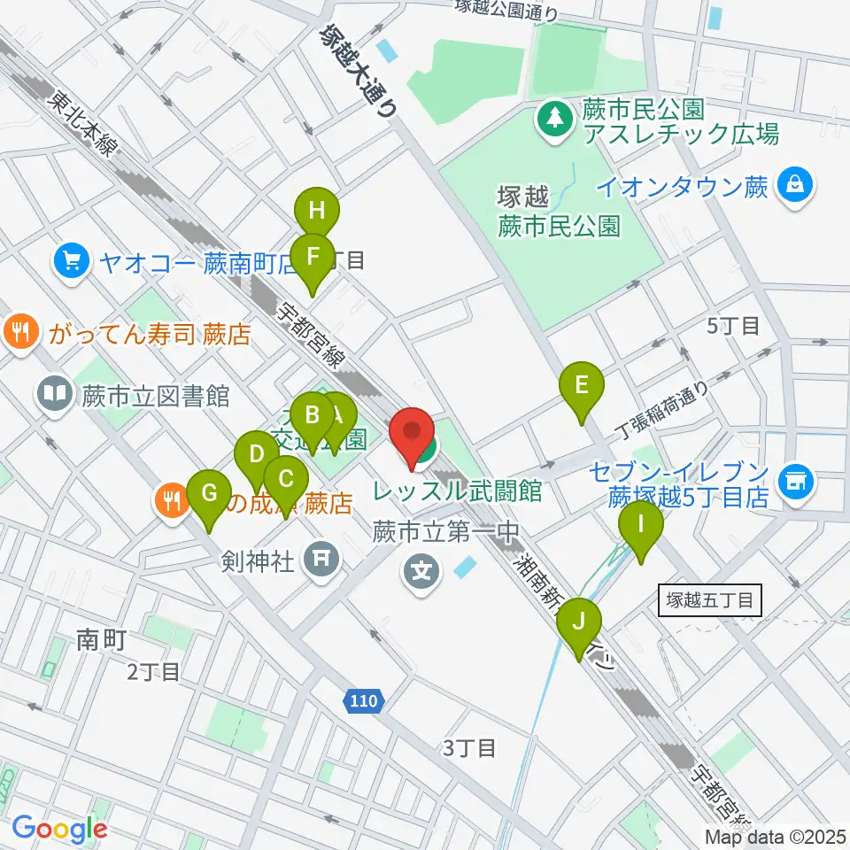 レッスル武闘館 アイスリボン道場周辺の駐車場・コインパーキング一覧地図