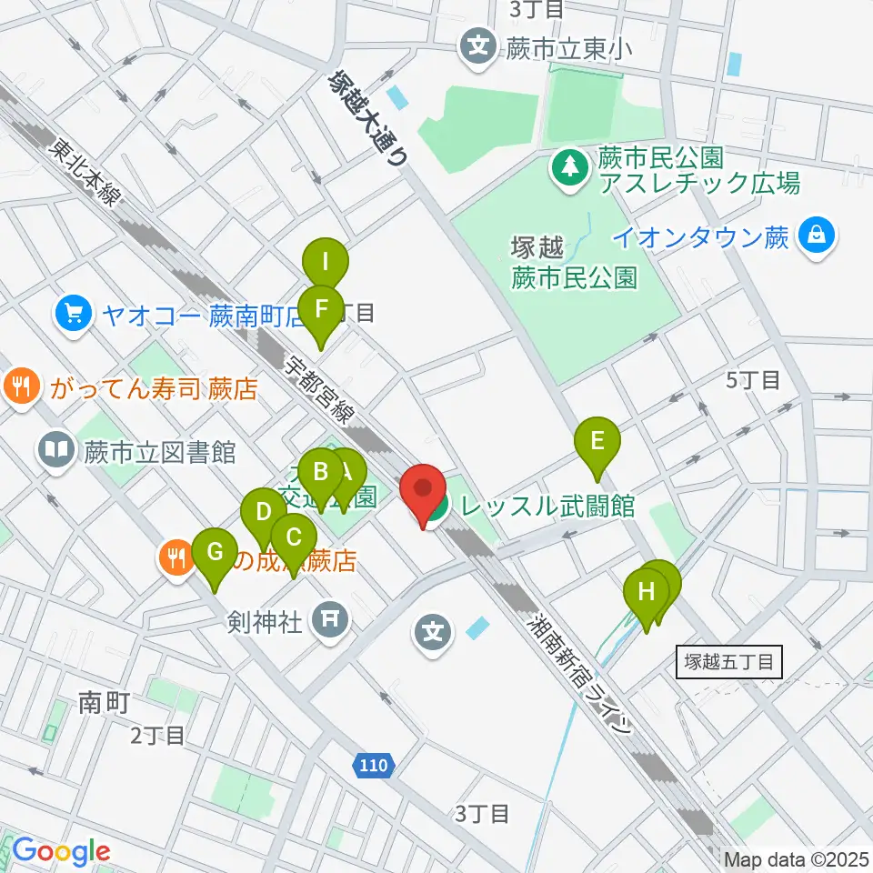 レッスル武闘館 アイスリボン道場周辺の駐車場・コインパーキング一覧地図
