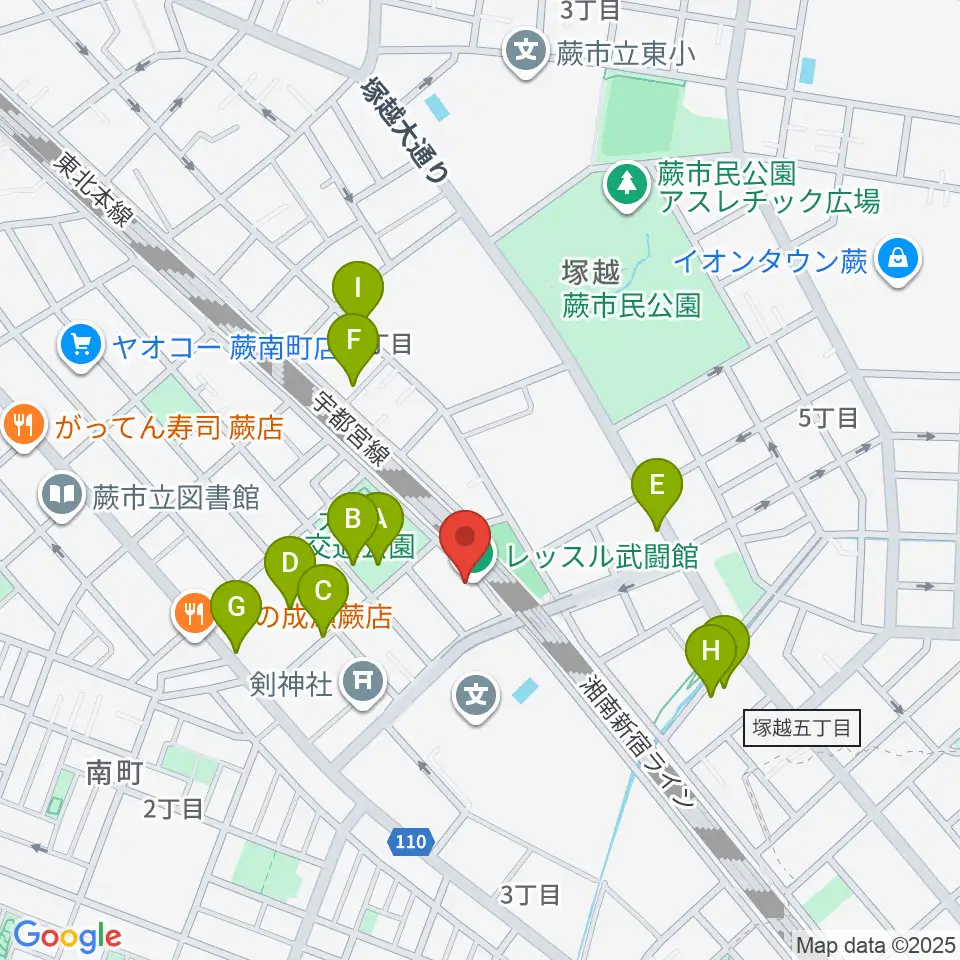 レッスル武闘館 アイスリボン道場周辺の駐車場・コインパーキング一覧地図