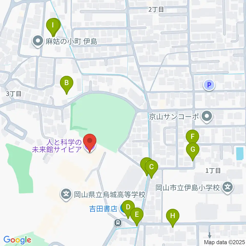 人と科学の未来館サイピア周辺の駐車場・コインパーキング一覧地図