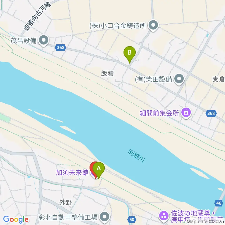 加須未来館周辺の駐車場・コインパーキング一覧地図